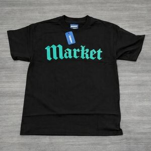 NWT Market Black Tee with Green Logo.
